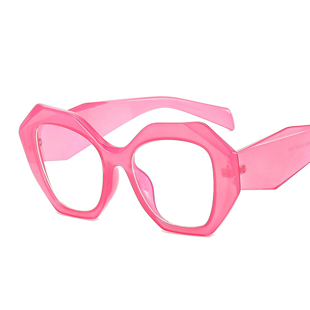 Polygon Candy Sunglasses Women UV400 Protection Lens Shades Plastic Frame