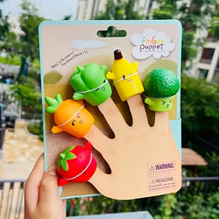 5pcs Finger Puppet Toy Set Hand Puppet Toys for Christmas and Birthday