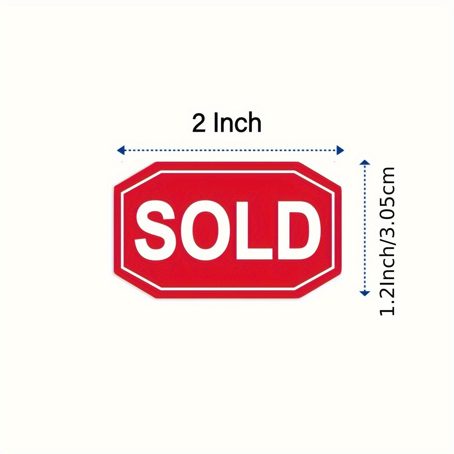 260pcs Fluorescent Red Point Labels 5.08x3.05cm for Pricing & Inventory Control