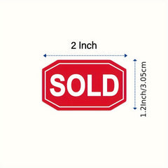 260pcs Fluorescent Red Point Labels 5.08x3.05cm for Pricing & Inventory Control