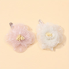 2pcs Mesh Flowers Hair Clips Head Jewelry for Girls