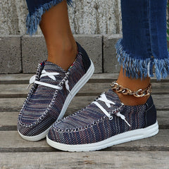 Women's Lightweight Lace Up Loafers Walking Sneakers