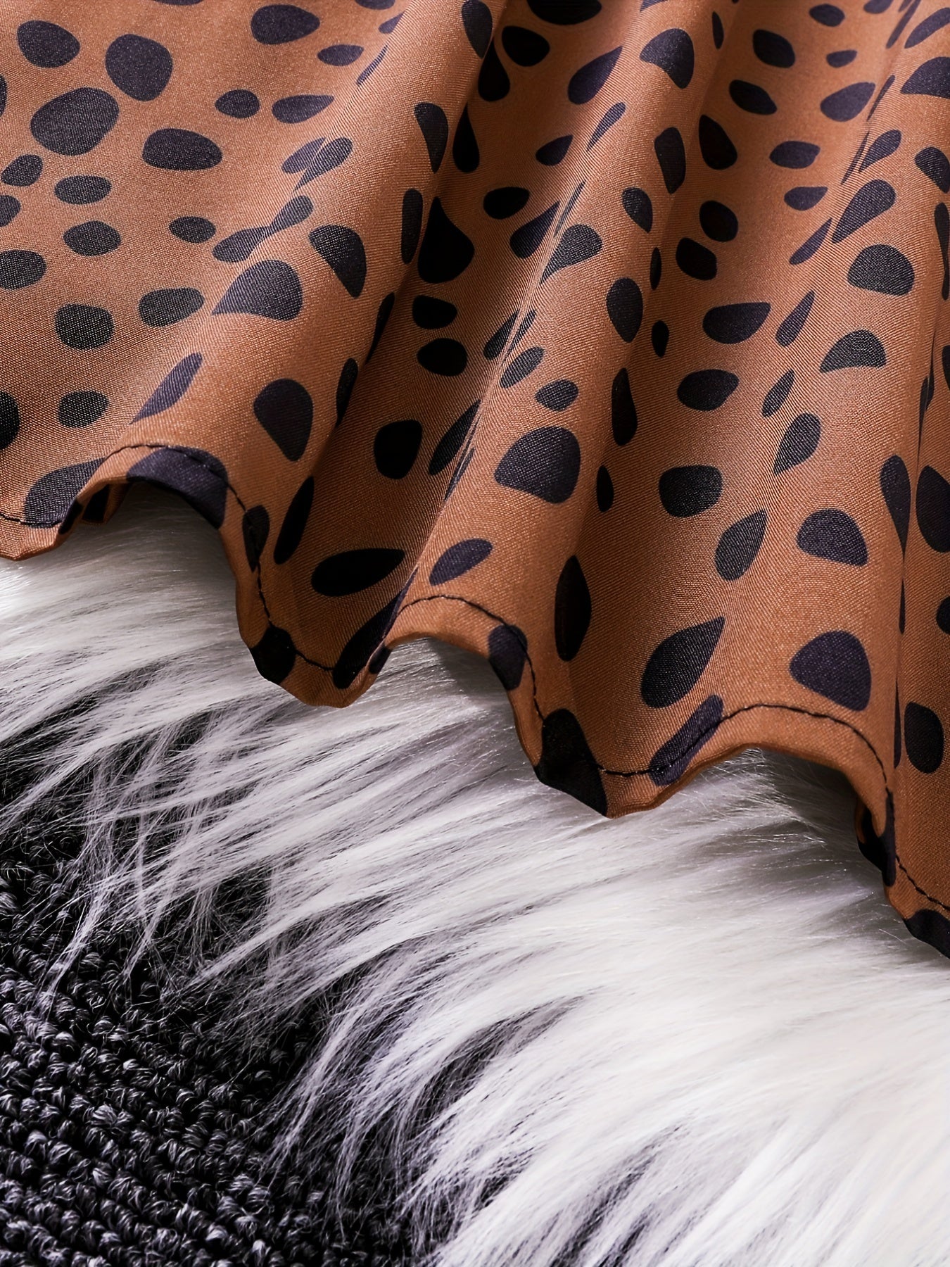 Leopard Colorblock Long Sleeve Jumpsuit for Girls
