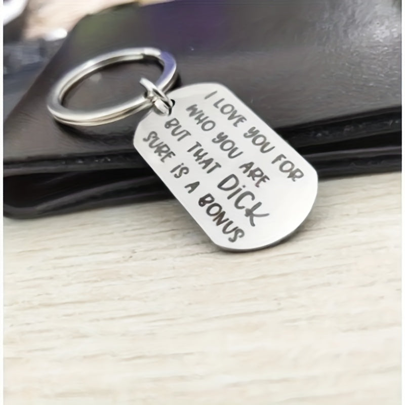 Creative Letter Keychain Couple Stainless Steel Holiday Husband Gift