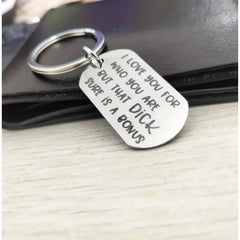 Creative Letter Keychain Couple Stainless Steel Holiday Husband Gift