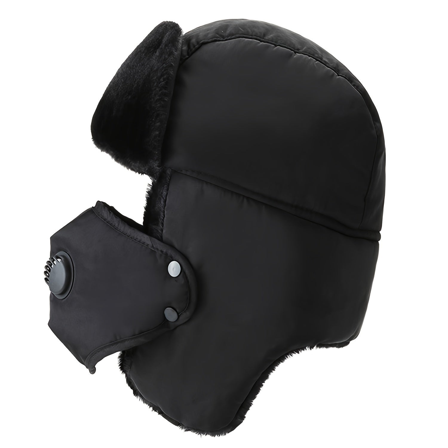 Gray Fishing Hat Cold proof Warm Hat With Mask Winter Fishing