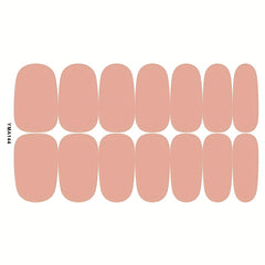 Solid Nail Polish Sticker Full Wrap Nail Strips - 14 Sheets