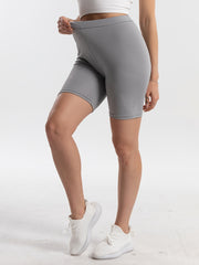 High Waist Solid Seamless Sports Biker Shorts for Fitness Running Yoga