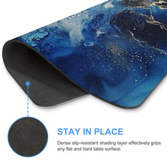 Golden Marble Mouse Pad Waterproof Anti-slip Rubber Base for Office Home Laptop