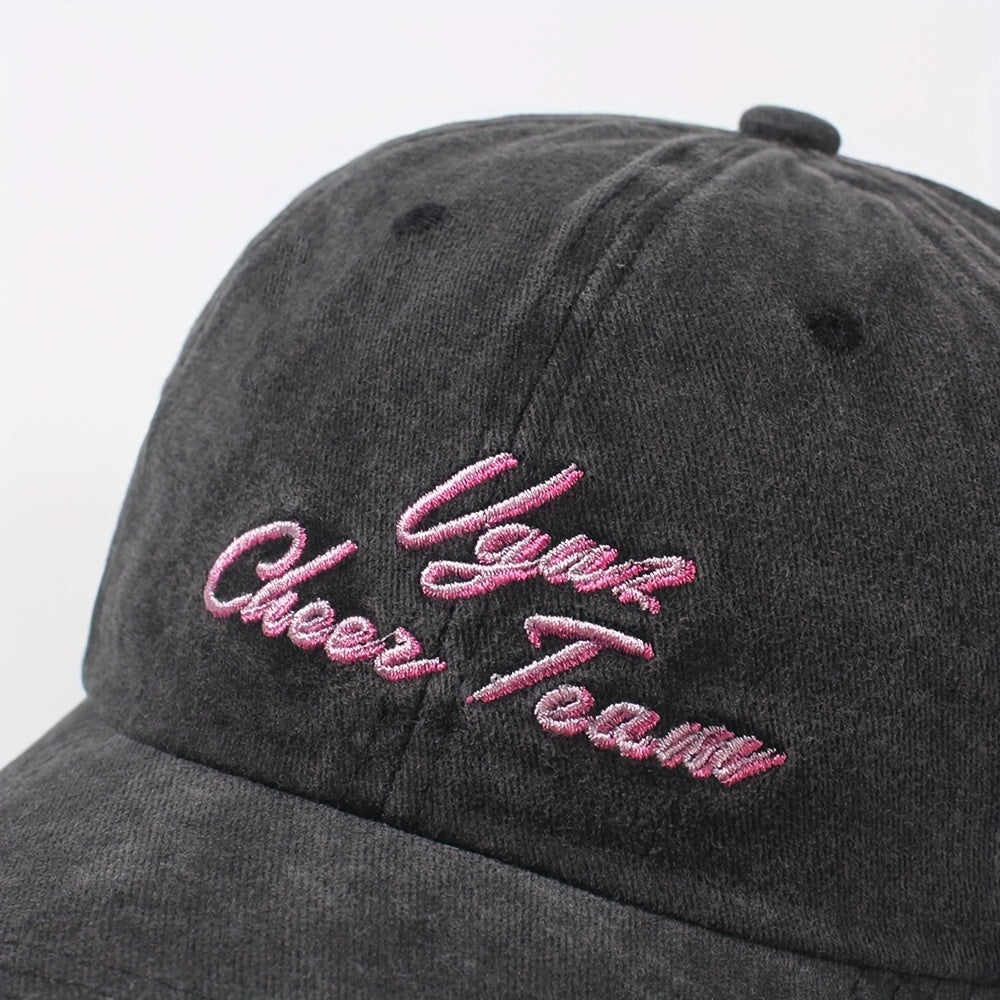 Letter Embroidery Baseball Cap Distressed Casual Dad Hats Lightweight Sun Hats