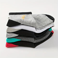 10pairs Kids Breathable Sweat Absorption Crew Socks for Autumn Winter