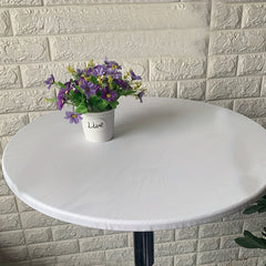 Waterproof Polyester Round Table Cloth for Home and Restaurant Use