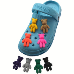 8pcs Bear Shoes Decoration Charms For Slipper Sandals DIY Shoes Pins