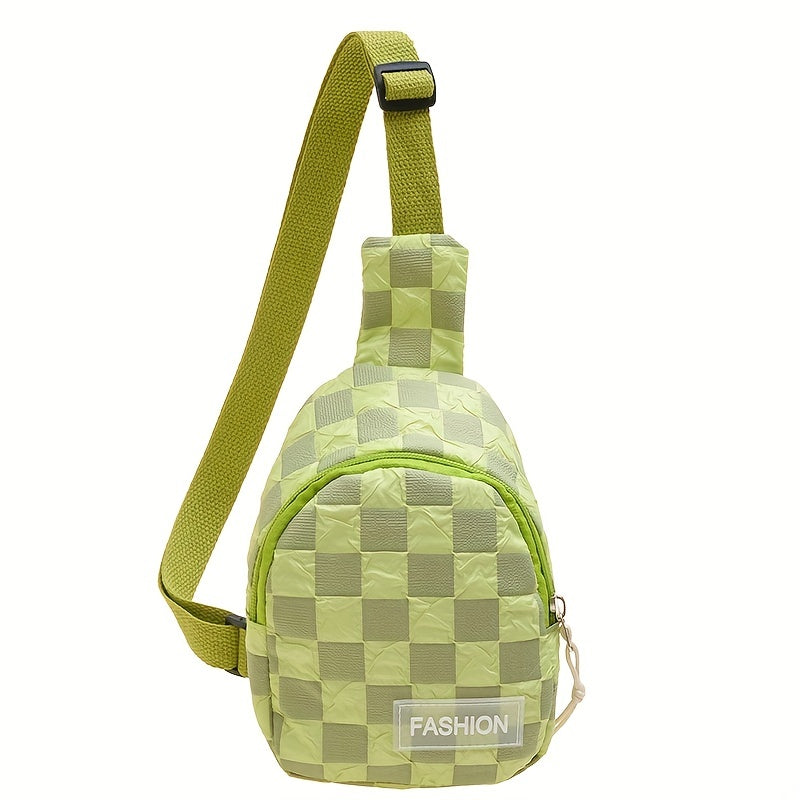 Kids Plaid Small Chest Bag for Girls