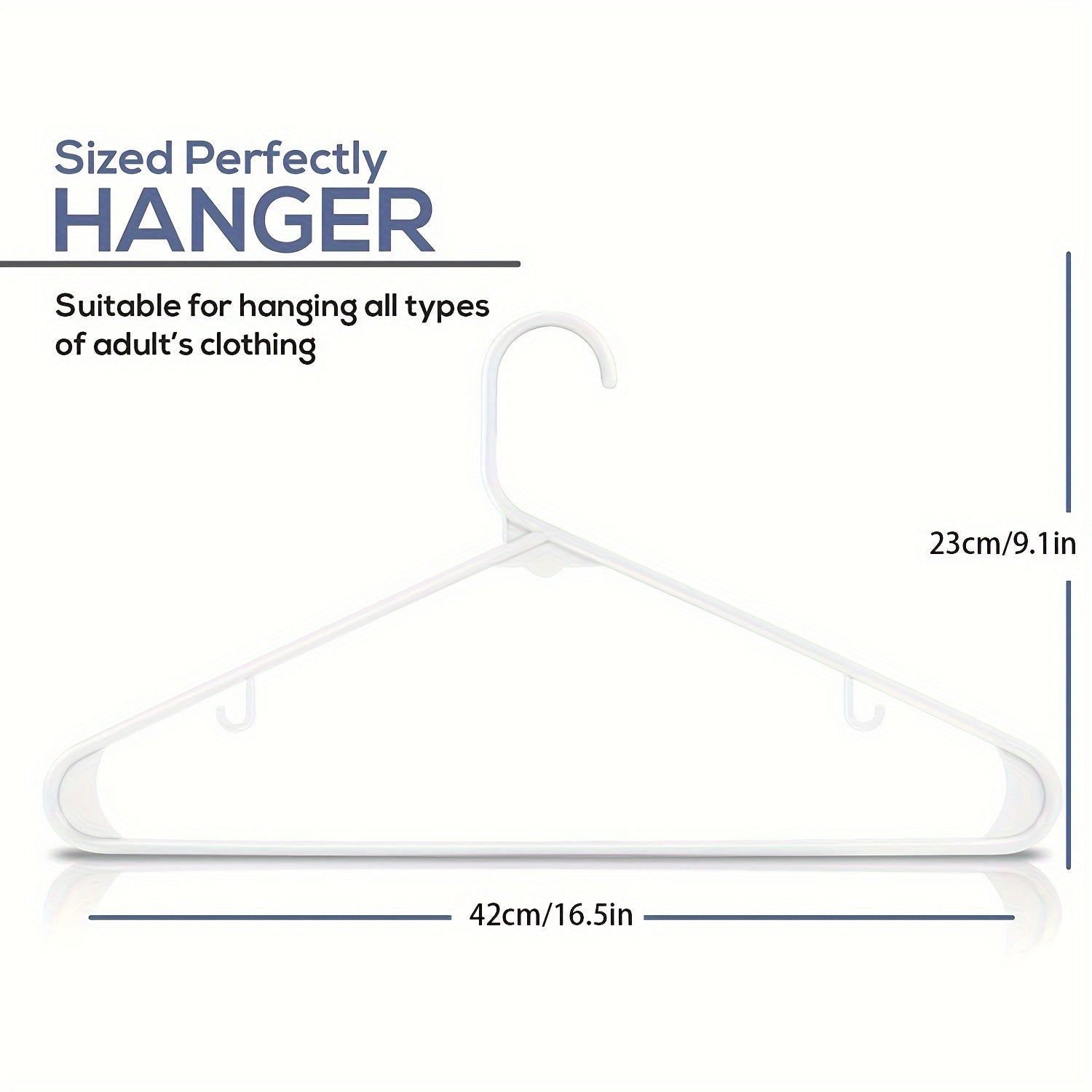 10pcs Non-slip Plastic Clothes Hangers Heavy Duty Clothes Racks