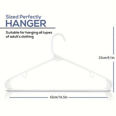 10pcs Non-slip Plastic Clothes Hangers Heavy Duty Clothes Racks