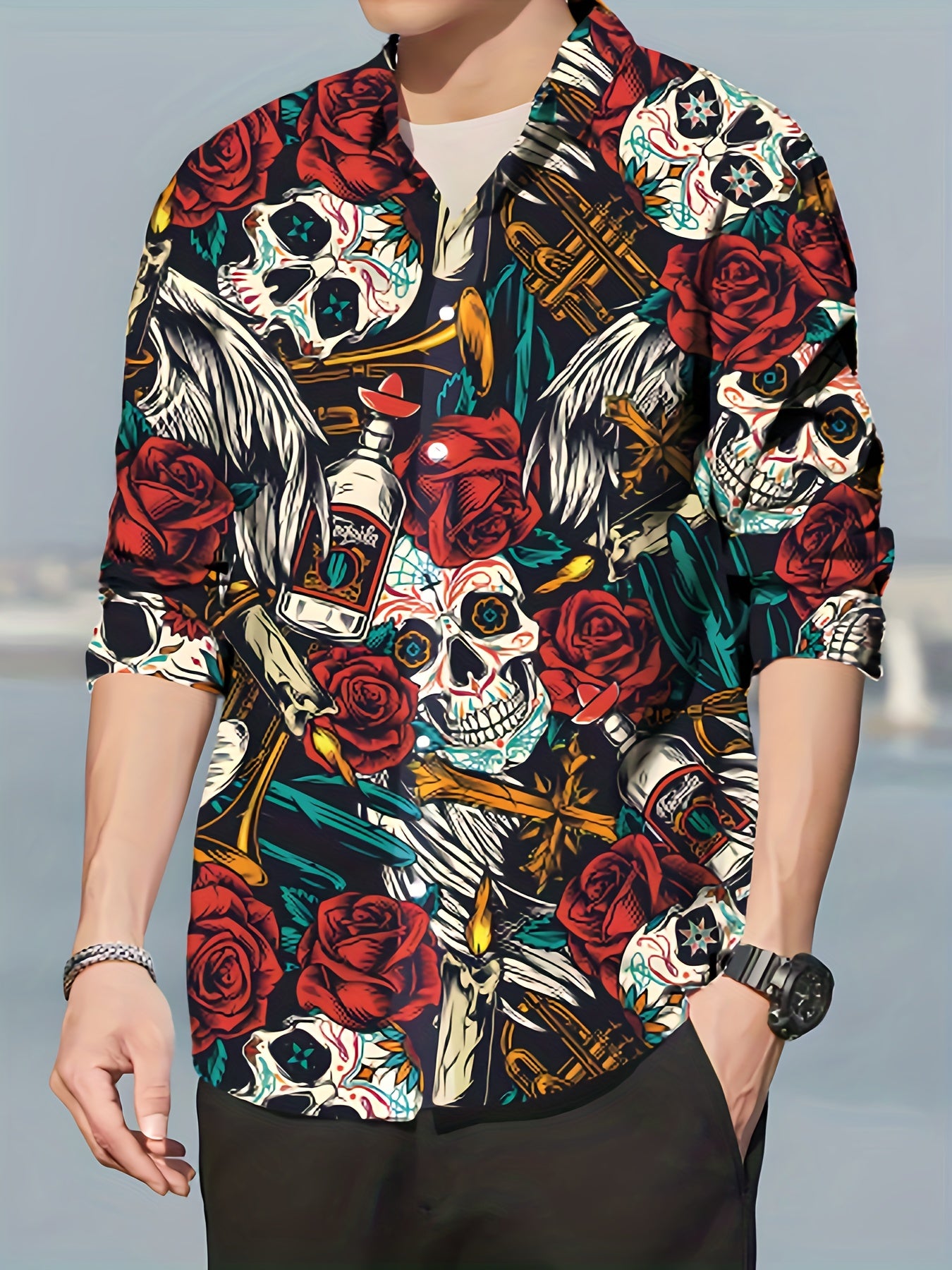 Men's Comfy Long Sleeve Shirt For Autumn