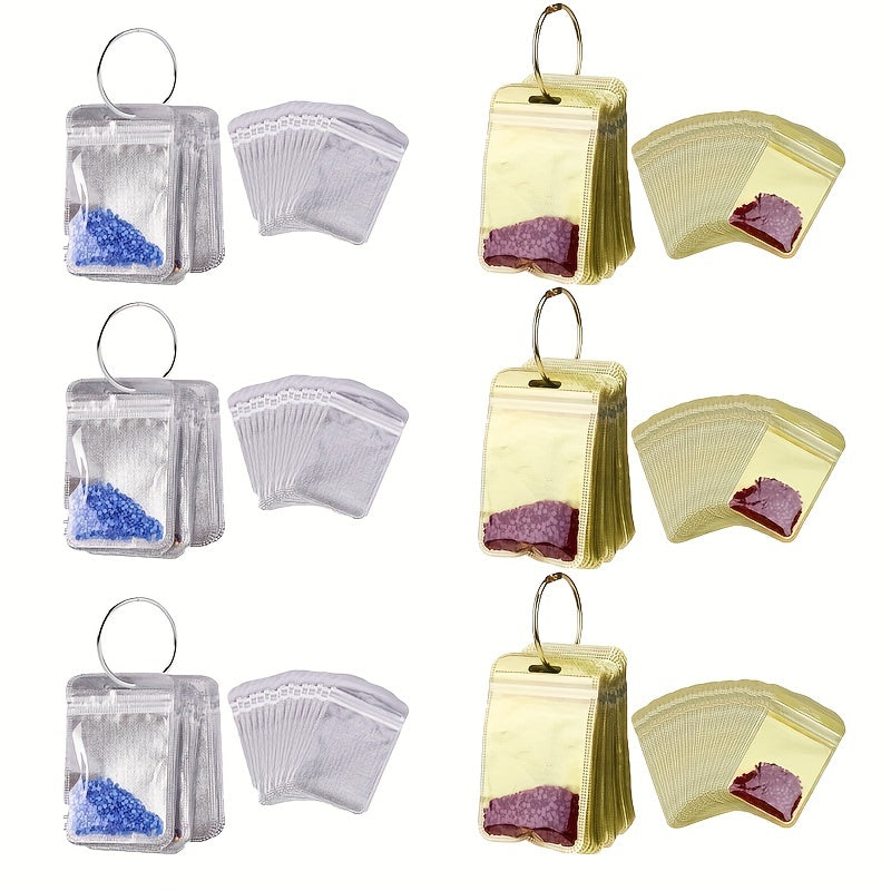 50pcs Ziplock Bags 5D DIY Rhinestones Painting Tools Self Adhesive Bags