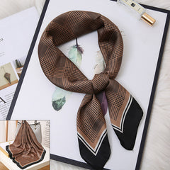 Striped Small Square Scarf Women's Shirts Decoration Neck Scarf
