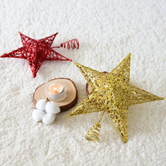 1pc Glitter Christmas Tree Star Topper Top Hat Decorations
