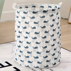 Foldable Laundry Basket Cotton Linen Fabric
