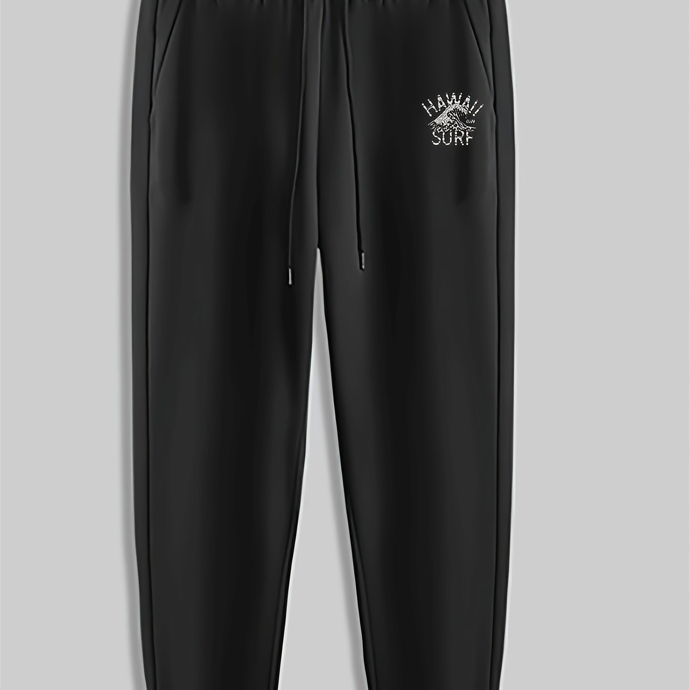 Mountain Capital Letters Print Men's Pants Drawstring Sweatpants