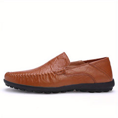 Men's No Tie Slip On Loafers, Lace Stitched, Assorted Colors