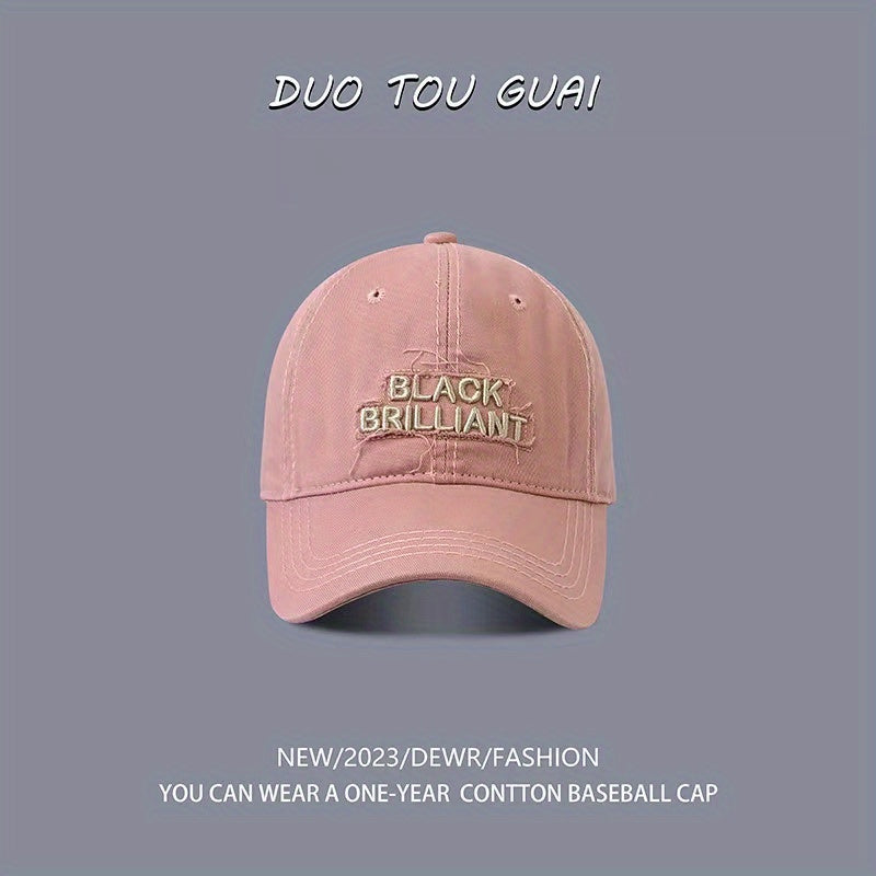 Letter Embroidery Patch Baseball Cap Unisex Cotton Couple Sun Hat