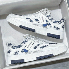 Men's Lace-Up Mesh Skate Shoes with Good Grip