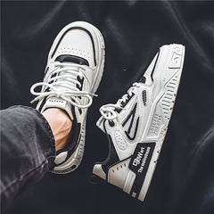 Men's Block Skate Shoes Lace Up Comfy Non Slip Sneakers