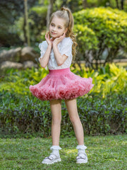 High Waist Elastic Tulle Layered Ballet Dance Skirt