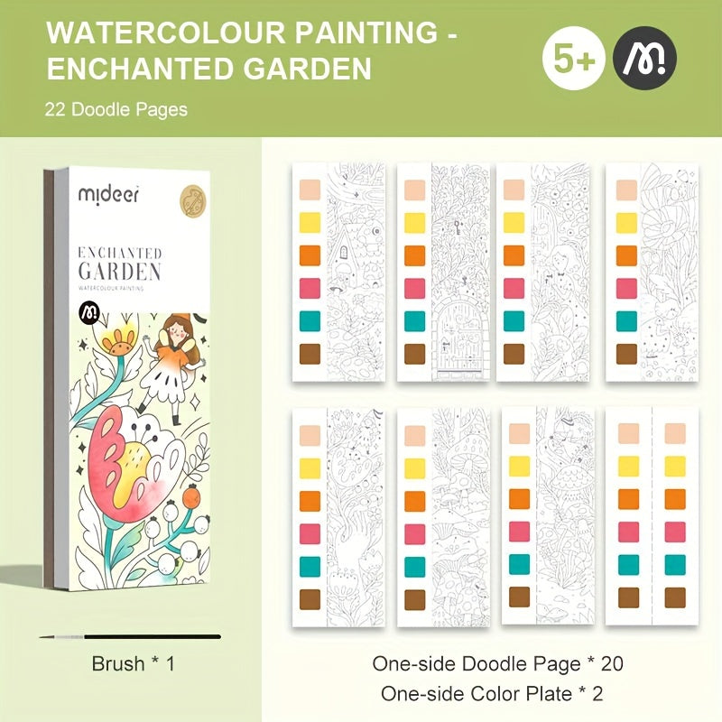 Children's Watercolor Painting Coloring Book