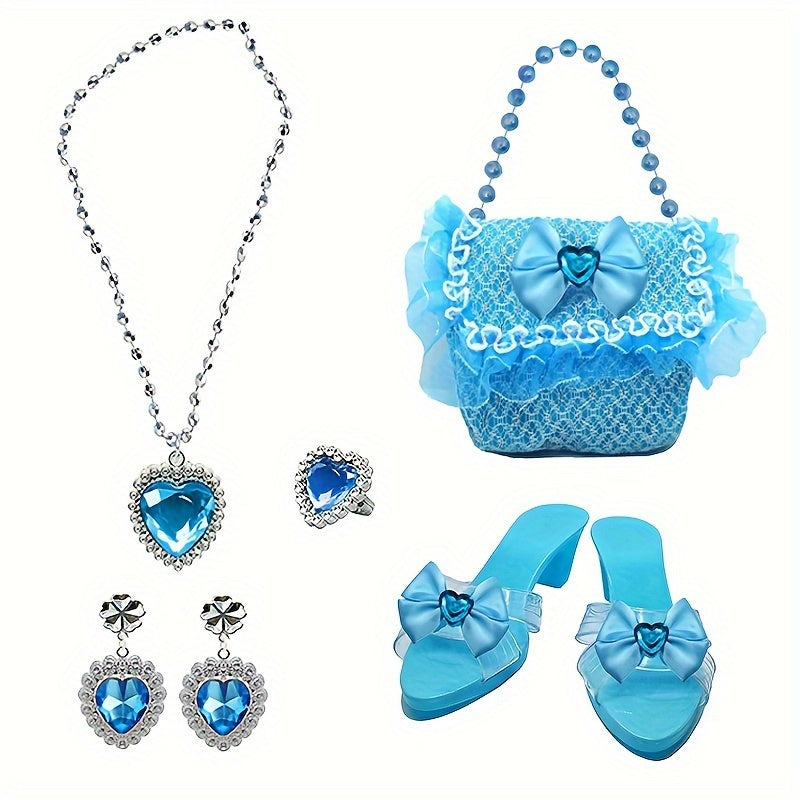 Girl's Jewelry Dress Up Set Princess Heart Necklace Set