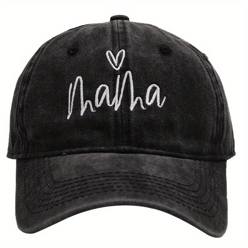 Mama Embroidery Baseball Cap Sun Hat Lightweight Distressed Sun Hats for Women
