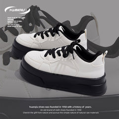 HUANQIU Lace-up Low Breathable Board Shoes Casual Sneakers Women's Footwear
