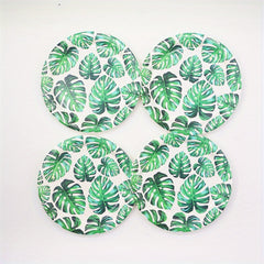 Tropical Palm Leaf Party Supplies 10pcs Plates Cups Napkins Hawaiian Luau