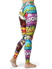 Women's Cartoon Print Leggings High Waist Fitness Pants