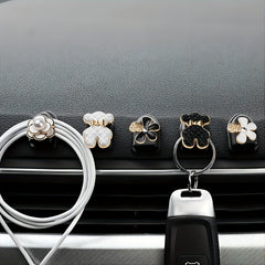 4Pcs Car Hooks Organizer Hanger For USB Cable Headphone Key Storage