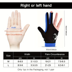 3-Finger Billiard Glove for Men and Women