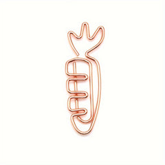 20pcs Carrot Paper Clip Office Stationery Data Clip Metal Paper Clip