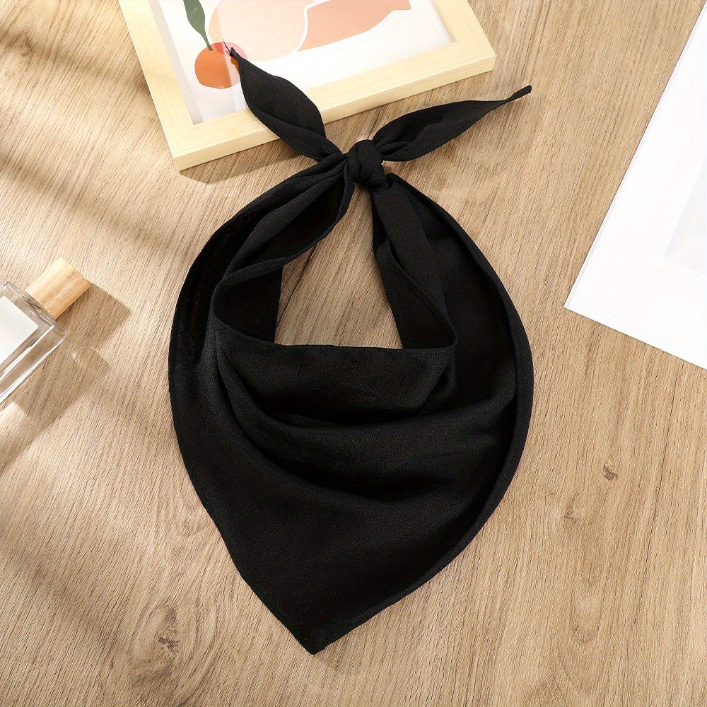 Plain Triangle Scarf & Casual Headscarf Thin Turban for Women