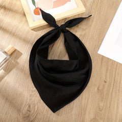 Plain Triangle Scarf & Casual Headscarf Thin Turban for Women