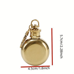 Mini 1oz Stainless Steel Water Bottle Keychain Portable Wine Jug Pendant