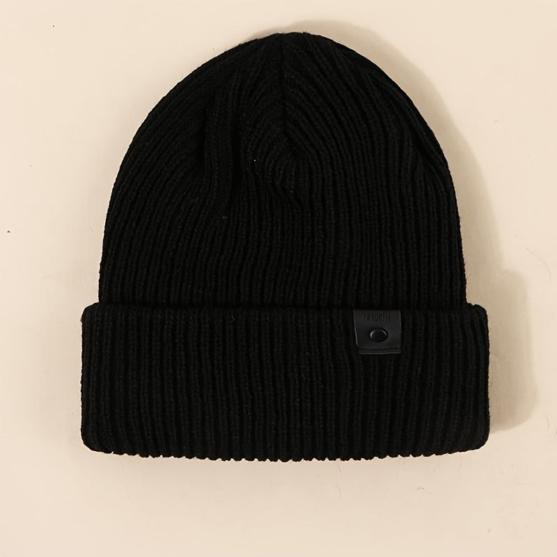 Embroidered Buckle Knit Hat Woolen Cap Unisex Hip hop Cap