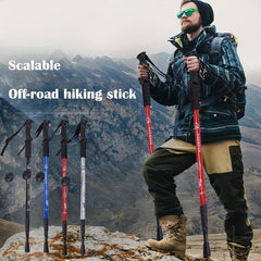 Foldable Hiking Poles Telescopic Walking Stick for Outdoor Adventures