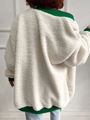 Women's Letter Print Leisure Teddy Embroidery Jacket