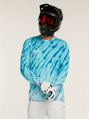 Men's Tie Dye Long Sleeve Motorcycle Off road T-Shirt
