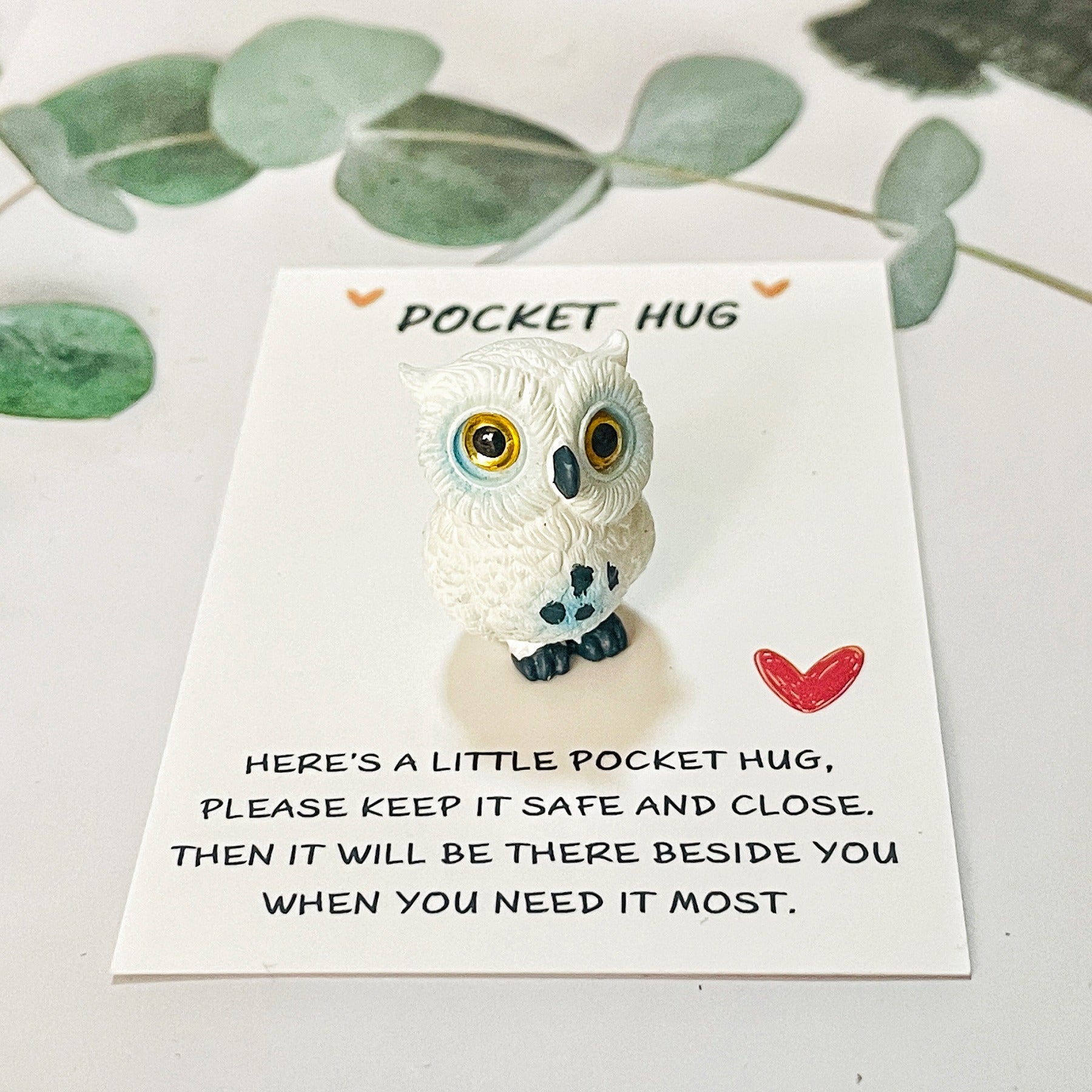 Whimsy Owl Pocket Figurine Resin Collectible with Unique Keepsake Gift