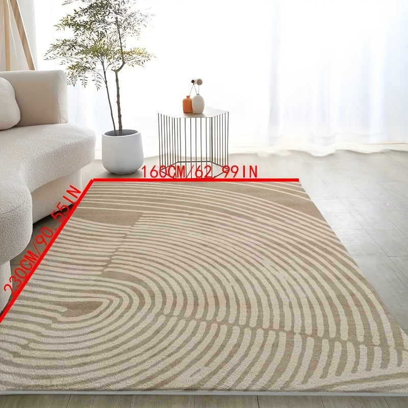 Fluffy Faux Wool Area Rug Soft Comfortable Living Room Dining Carpet