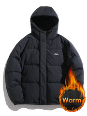 Versatile Thick Hooded Puffer Coat Winter Jacket Women's Clothing